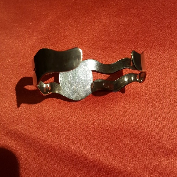 80's Vintage,  Genuine Silver &Turquoise Bracelet - Picture 3 of 4